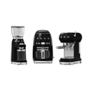 Smeg 50's Style Espresso Manual Coffee Machine Black ECF01BLSA