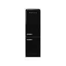 Smeg 301L Glossy Black Retro Fridge freezer FAB32RBL5