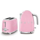 Smeg 50's Retro Style Kettle and 2 Slice Toaster Set Pink