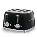 Smeg Retro 2000W 4 Slice Toaster Black TSF03BLSA